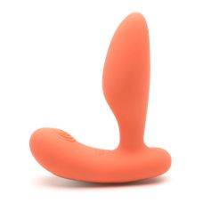 Вібропробка і масажер простати 2-в-1 Помаранчевий з пультом ДУ KissToy Gordon