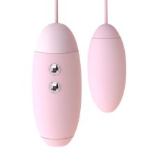 Вакуумный стимулятор-виброяйцо для вагины и клитора розовый KissToy Miss VV