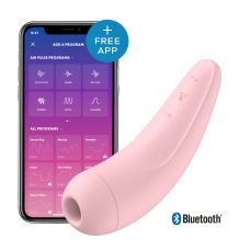 Вакуумний кліторальний стимулятор смарт Satisfyer Curvy 2 + Pink