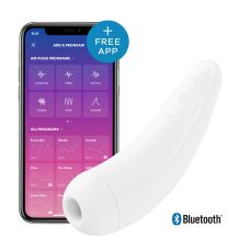 Вакуумний кліторальний стимулятор смарт Satisfyer Curvy 2 + White