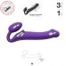 Безремневий страпон з вібрацією і пультом ДУ Strap-On-Me Vibrating Violet m діаметр 3,3 см