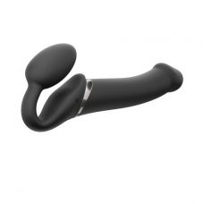 Женский вагинальный страпон с вибрацией черный Strap-On-Me Vibrating L