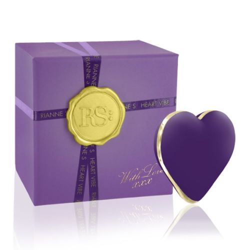 Вибратор-сердечко для клитора силиконовый фиолетовый Rianne S Heart Vibe Purple