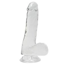 Прозорий фалоімітатор пеалістичний на присоску Alive Jelly Dildo Pepito, ТПЕ діаметр 3,5 см, Довжина 15,5 см