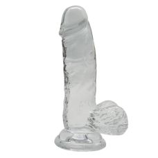 Прозрачный фаллоимитатор на присоске Alive Jelly Dildo Rider ТПЕ диаметр 4см длина 20см