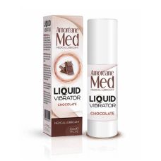 Лубрикант з ефектом вібрації на водній основі Amoreane Med Liquid Vibrator Chocolate 30 мл