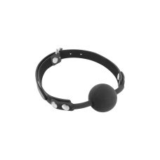 Классический кляп в рот для БДСМ с силиконовым шариком чёрный Fetish Tentation Silicone Gag Ball