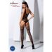 Ажурный бодистокинг с имитацией чулок чёрный цвет Passion BS074  Ажурный бодистокинг с имитацией чулок чёрный цвет Passion BS074