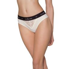 Трусики з широкою резинкою і мереживом passion PS001 PANTIES ecru size L