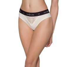 Трусики з широкою резинкою і мереживом passion PS001 PANTIES ecru size S