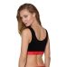 Спортивний топ на широких бретелях чорний passion PS003 TOP size L