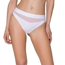 Трусики с прозрачной вставкой белые Passion PS006 PANTIES size XL