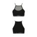Спортивний топ з прозорою вставкою чорний passion PS006 TOP size M Спортивний топ з прозорою вставкою чорний passion PS006 TOP size M