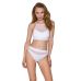 Спортивний топ з прозорою вставкою білий passion PS006 TOP size S Спортивний топ з прозорою вставкою білий passion PS006 TOP size S