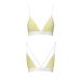 Спортивний топ з подвійними бретелями жовтий passion PS007 TOP size S Спортивний топ з подвійними бретелями жовтий passion PS007 TOP size S