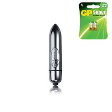 Вібропуля для клітора одношвидкісна Rocks Off 1-Speed Chrome дві батарейки в комплекті