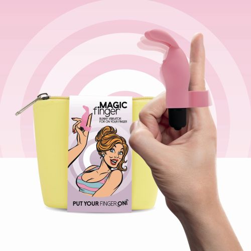 Вибратор на палец для стимуляции клитора розовый FeelzToys Magic Finger Vibrator