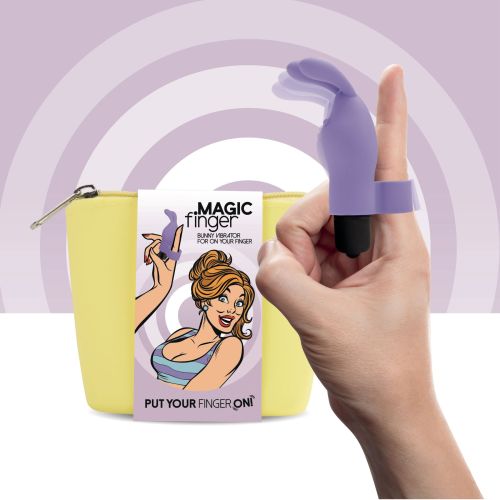 Вибратор на палец для стимуляции клитора фиолетовый FeelzToys Magic Finger Vibrator