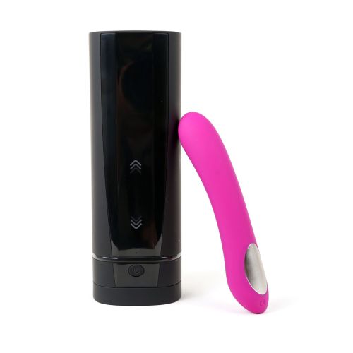 Интерактивный набор для секса на расстоянии мастурбатор + стимулятор точки G розовый Kiiroo Onyx+ and Pearl 2 Couple Set