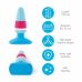 Анальна пробка силіконова блакитна FeelzToys Plugz Butt Plug Анальна пробка силіконова блакитна FeelzToys Plugz Butt Plug
