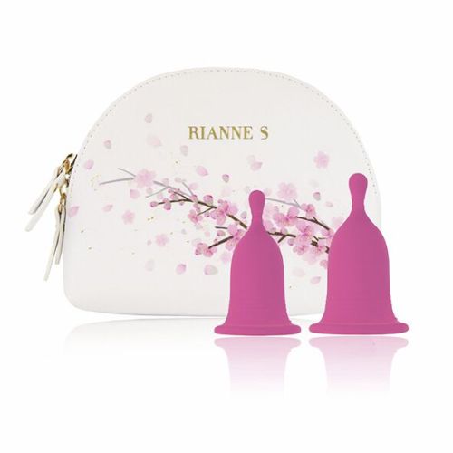 Менструальные чаши 2 шт размер S и M розовые RIANNE Femcare Cherry Cup