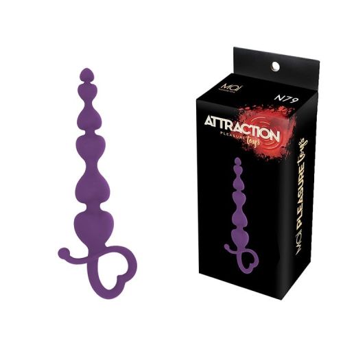 Анальная елочка фиолетовая MAI Attraction Toys №79 Purple, длина 18см, диаметр 3,1см