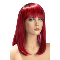 Парик эротический красные для ролевых игр World Wigs ELVIRA MID-LENGTH TWO-TONE