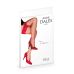 Чулки в крупную сетку красные Anne De Ales ERICA T2