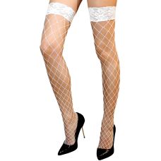 Панчохи У велику сітку білі Anne De Ales ERICA T1
