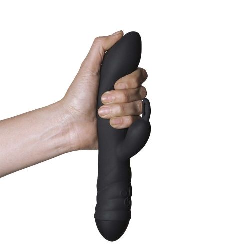 Вибратор кролик со спиральным 3D-массажем Adrien Lastic Twister черный