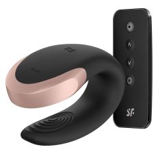 Смарт-вибратор 7,5/3 см для пар Satisfyer Double Love (Black) с пультом Сатисфаер