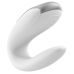 Вібратор для двох керований телефоном Сатісфаер Satisfyer Double Fun білий Вібратор для двох керований телефоном Сатісфаер Satisfyer Double Fun білий