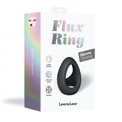 Эрекционное кольцо двойное для пениса и мошонки черное Love To Love FLUX RING
