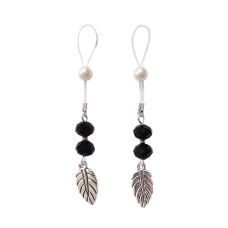 Інтимні прикраси для сосків з листком Nipple Jewelry Leaf Колір Чорний