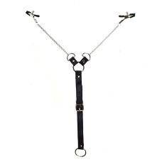 Затискачі для сосків з фіксацією на мошонці Art of Sex Nipple Clamps for Men