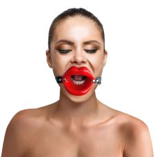 Кляп в рот расширитель в форме губ на ремешке, натуральная кожа Art of Sex Gag Lips