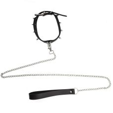 Ошейник с шипами и поводком для людей Art of Sex Collar Spikes and Leash