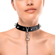 Нашийник з шипами і повідцем для людей Art of Sex Collar Spikes and Leash