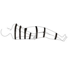 Ремені для бондажа і фіксації всього тіла Art of Sex BDSM Bondage Black Night Simple