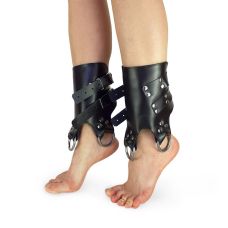 Поножі манжети для підвісу за ноги Art of Sex Leg cuffs For Suspension з натуральної шкіри чорні