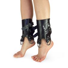 Поножи манжеты для подвеса за ноги Art of Sex Leg Cuffs For Suspension из натуральной кожи черные