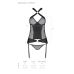 Сетчатый комплект корсет с халтером, съемные подвязки и трусики Amanda Corset черный L/XL Passion Сетчатый комплект корсет с халтером, съемные подвязки и трусики Amanda Corset черный L/XL Passion