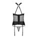 Сетчатый комплект корсет с халтером, съемные подвязки, трусики Amanda Corset черынй XXL/XXXL Passion Сетчатый комплект корсет с халтером, съемные подвязки, трусики Amanda Corset черынй XXL/XXXL Passion