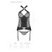 Сетчатый комплект корсет с халтером, съемные подвязки, трусики Amanda Corset черынй XXL/XXXL Passion Сетчатый комплект корсет с халтером, съемные подвязки, трусики Amanda Corset черынй XXL/XXXL Passion