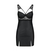 Бебі-дол з еко-шкіри і мережива чорний Passion Loona Chemise розмір L / XL