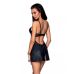 Бэби-долл из эко-кожи и кружева черный Passion Loona Chemise размер S/M Бэби-долл из эко-кожи и кружева черный Passion Loona Chemise размер S/M
