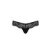 Кружевные трусики-танга с атласным бантиком черные Passion Naja Thong размер XXL/XXXL Кружевные трусики-танга с атласным бантиком черные Passion Naja Thong размер XXL/XXXL
