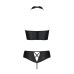 Комплект интимный из эко-кожи с имитацией шнуровки черный Passion Nancy Bikini размер L/XL Комплект интимный из эко-кожи с имитацией шнуровки черный Passion Nancy Bikini размер L/XL
