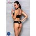 Комплект интимный из эко-кожи с имитацией шнуровки черный Passion Nancy Bikini размер XXL/XXXL Комплект интимный из эко-кожи с имитацией шнуровки черный Passion Nancy Bikini размер XXL/XXXL