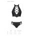Комплект интимный из эко-кожи с имитацией шнуровки черный Passion Nancy Bikini размер XXL/XXXL Комплект интимный из эко-кожи с имитацией шнуровки черный Passion Nancy Bikini размер XXL/XXXL